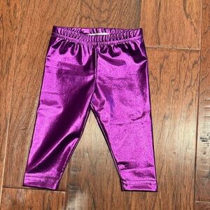 Purple Metallic  Infant Leggings